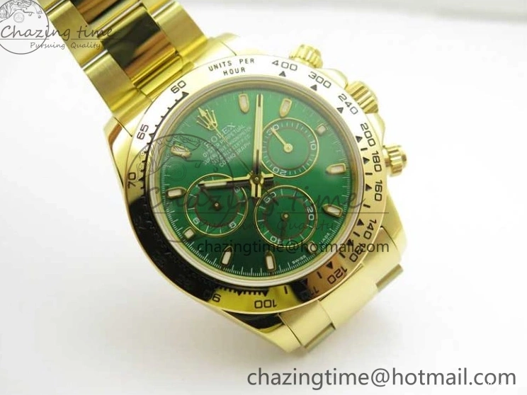 YG Daytona Edition Green YG 1:1 Best Bracelet Steel 904L KKF A7750 Dial on 0401